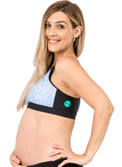 Breastfeeding Sports Bra - Smoothie Crop Black - Mums and Bumps