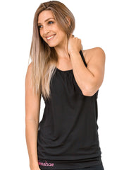 Breastfeeding Top - Loose Fit Tank Black - Mums and Bumps