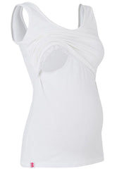 Breastfeeding Vest - White - Mums and Bumps