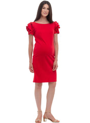 Capri Maternity Dress - Red - Mums and Bumps