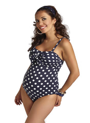 Capri Polka Dot One Piece Maternity Swimsuit - Mums and Bumps