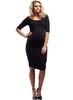 Celina 3/4 Maternity Dress - Black - Mums and Bumps