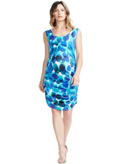 Celina Print Tank Maternity Dress - Blue Petals - Mums and Bumps
