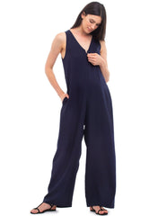 Charlotte Maternity Jumpsuit - Dark Blue - Mums and Bumps