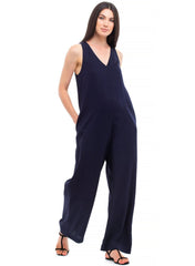 Charlotte Maternity Jumpsuit - Dark Blue - Mums and Bumps