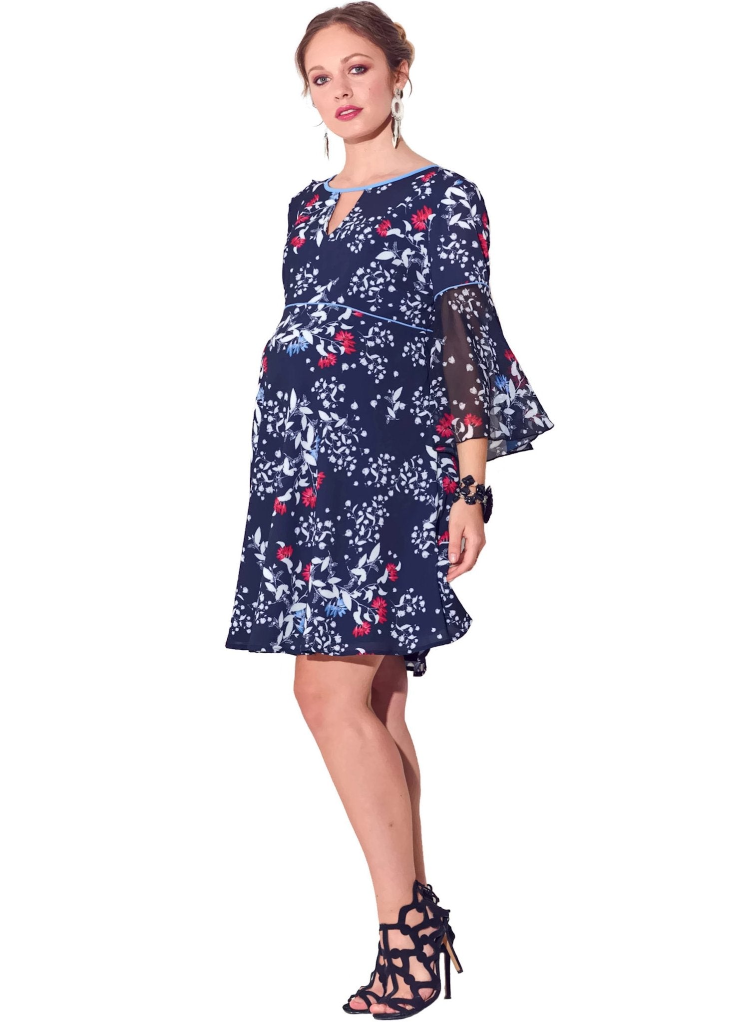 Chiffon Floral Maternity Dress - Mums and Bumps
