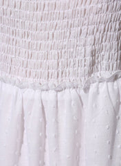 Chloe Short Maternity Dress - White - Mums and Bumps