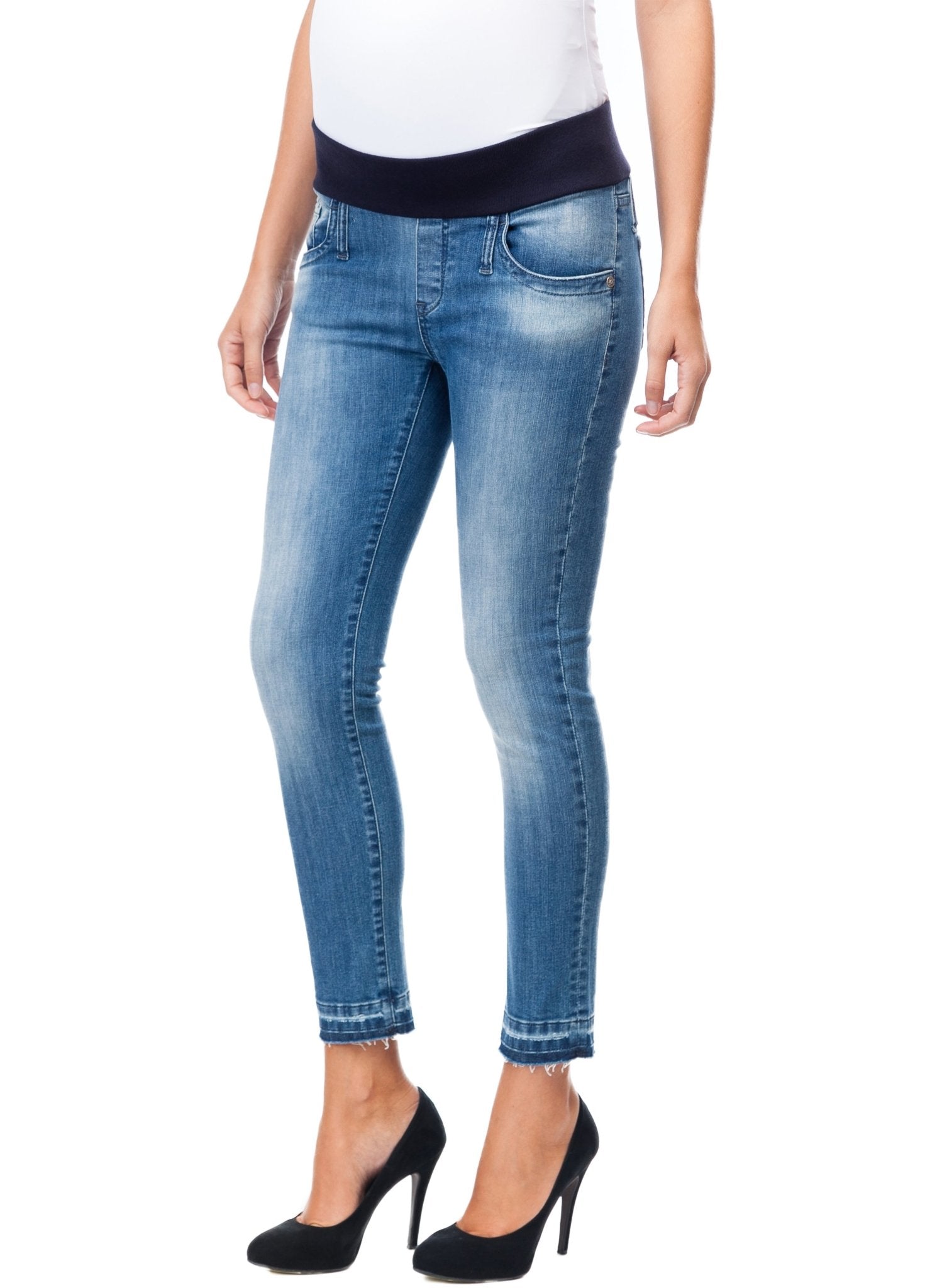 Cool Girl Skinny Cropped Maternity Jeans - Mums and Bumps