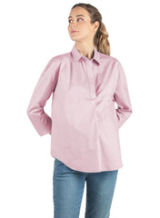 Cotton Maternity Shirt - Pink - Mums and Bumps