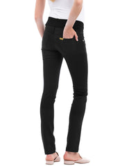 Cotton Skinny Maternity Pants - Black - Mums and Bumps