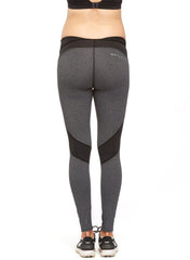Courage Maternity Legging with Fold Over Panel - Grey/Black - Mums and Bumps