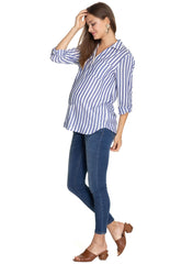 Daniela Striped Maternity Shirt - Mums and Bumps