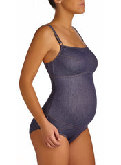 Denim Maternity Swimsuit - Mums and Bumps