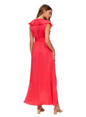 Dorothea Maternity Evening Dress - Paradise Coral - Mums and Bumps