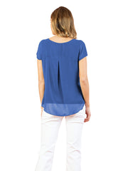 Double Layer Maternity T-Shirt - Blue - Mums and Bumps