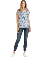 Double Layer Maternity T-Shirt with Floral Print - Mums and Bumps