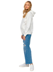 Easy Straight Wide Leg Maternity Jeans with Breaks - Mums and Bumps