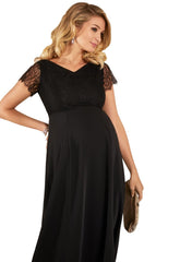 Eleanor Maternity Gown - Black - Mums and Bumps