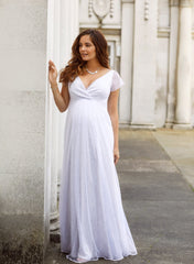 Elodie Maternity Gown - Silver Snow - Mums and Bumps