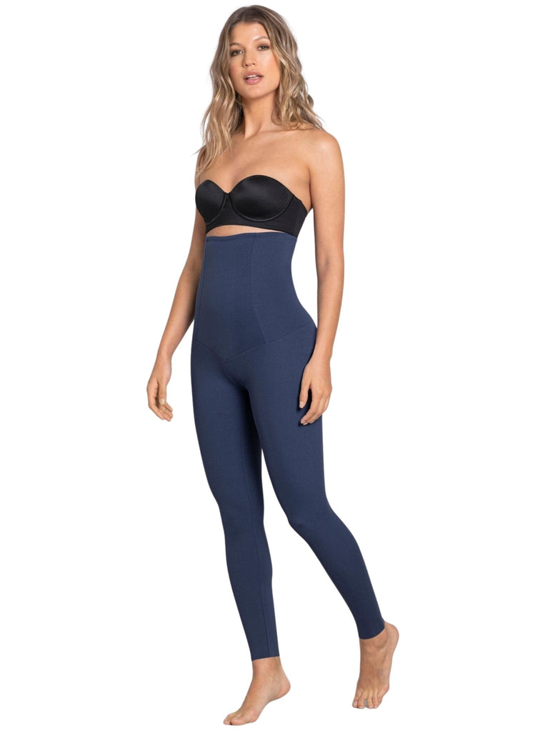 Extra High Waisted Firm Compression Legging - Blue