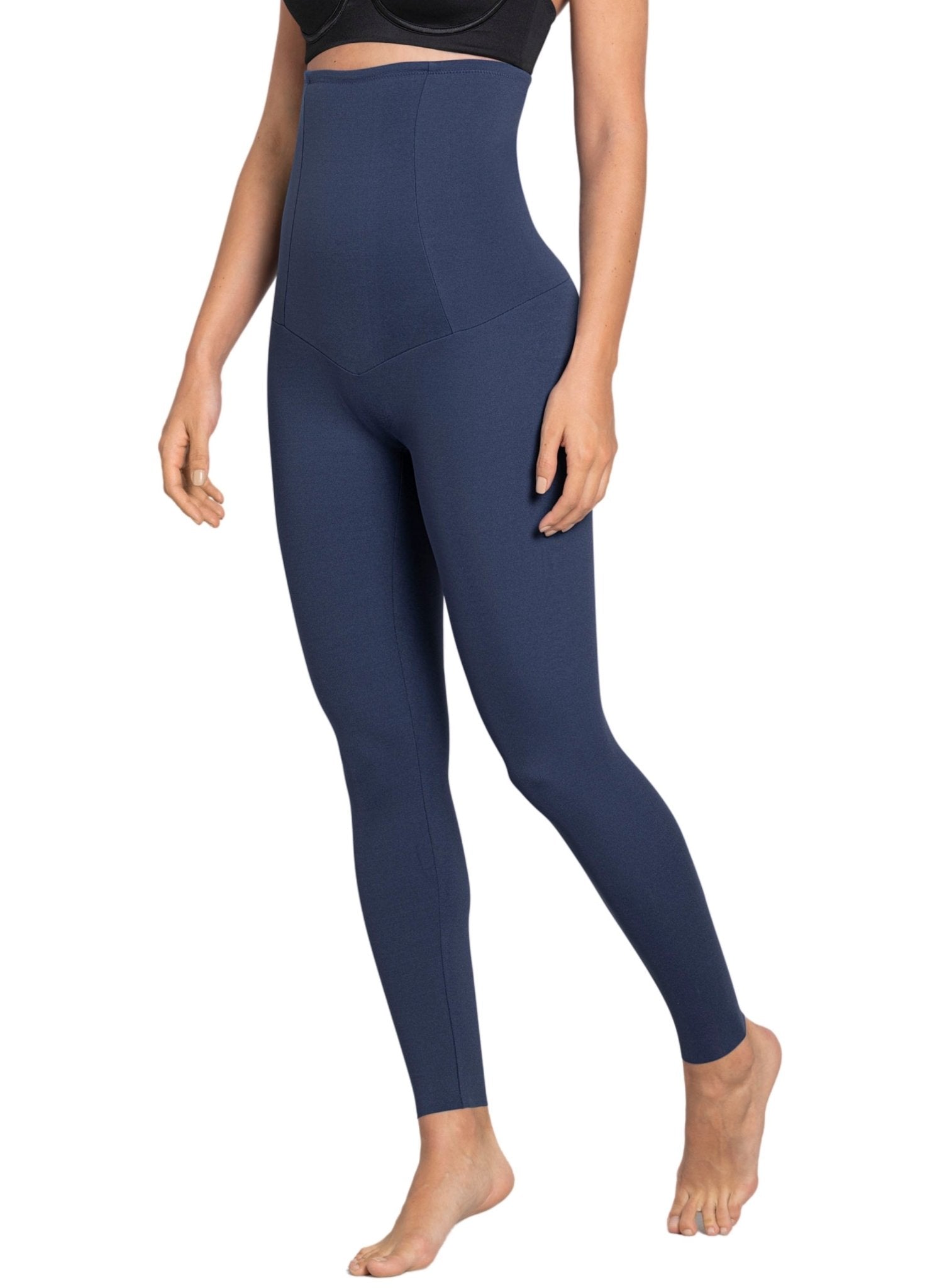 Extra High Waisted Firm Compression Legging - Blue