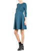 Flared Maternity Dress with Belt - Dusted Green - Mums and Bumps