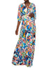 Flores Long Maternity Caftan Dress - Mums and Bumps