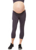 Focus 3/4 Low Waist Maternity Legging - Grey/White - Mums and Bumps