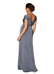 Francesca Maternity Maxi Dress - Steel Blue - Mums and Bumps