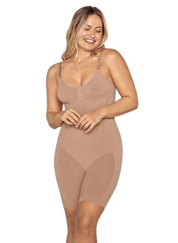 Full Coverage Seamless Smoothing Bodysuit - Nude – Mums and