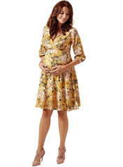 Hallie Maternity Dress - Saffron - Mums and Bumps