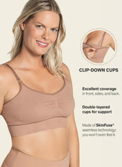 High-Tech Clip Cup Maternity & Nursing Bra - Nude - Mums and Bumps