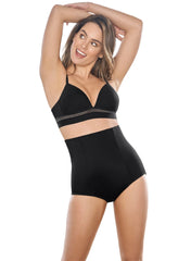 High-Waisted Girdle with Butt Lifter - Black - Mums and Bumps