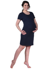 Home Wear Maternity Dress - Navy - Mums and Bumps