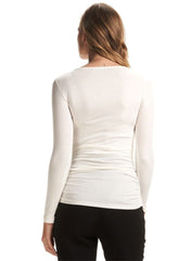 Honor Long Sleeve Maternity & Nursing Top - White - Mums and Bumps
