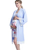 Hospital Pack Nursing Dress + Robe - Blue Pink - Mums and Bumps