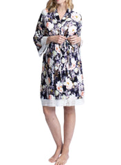 Hospital Pack Nursing Dress + Robe - Pink Floral - Mums and Bumps