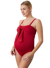 Ibiza Burgundy One Piece Maternity Swimsuit - Mums and Bumps