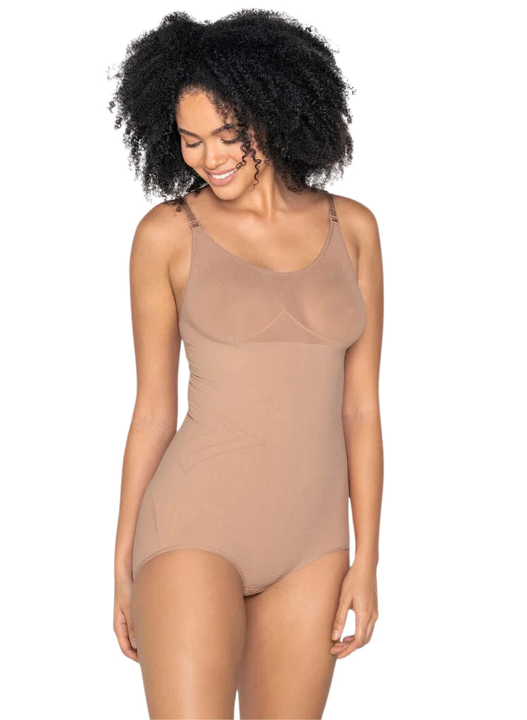 Full Body Shapewear With Bra Seamless Invisible Push Up Underwear Bodysuit  Shapers Slimming Sheath Woman Flat Belly Cor size L Color Nude