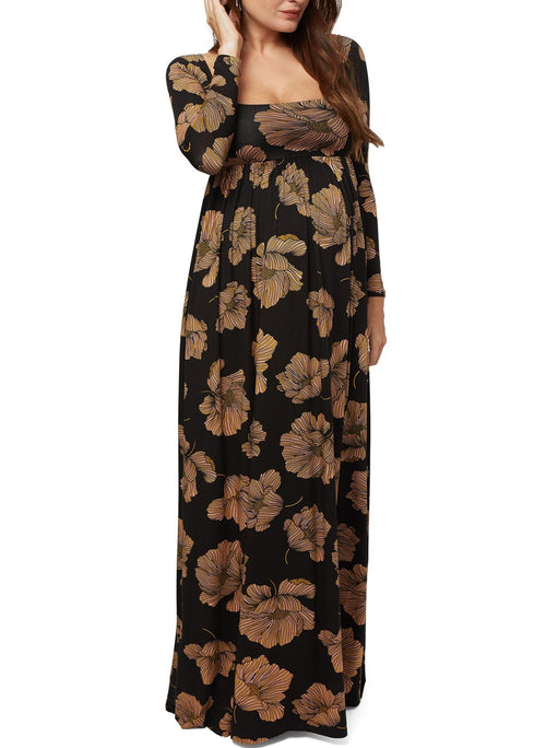 Isa Long Maternity Dress