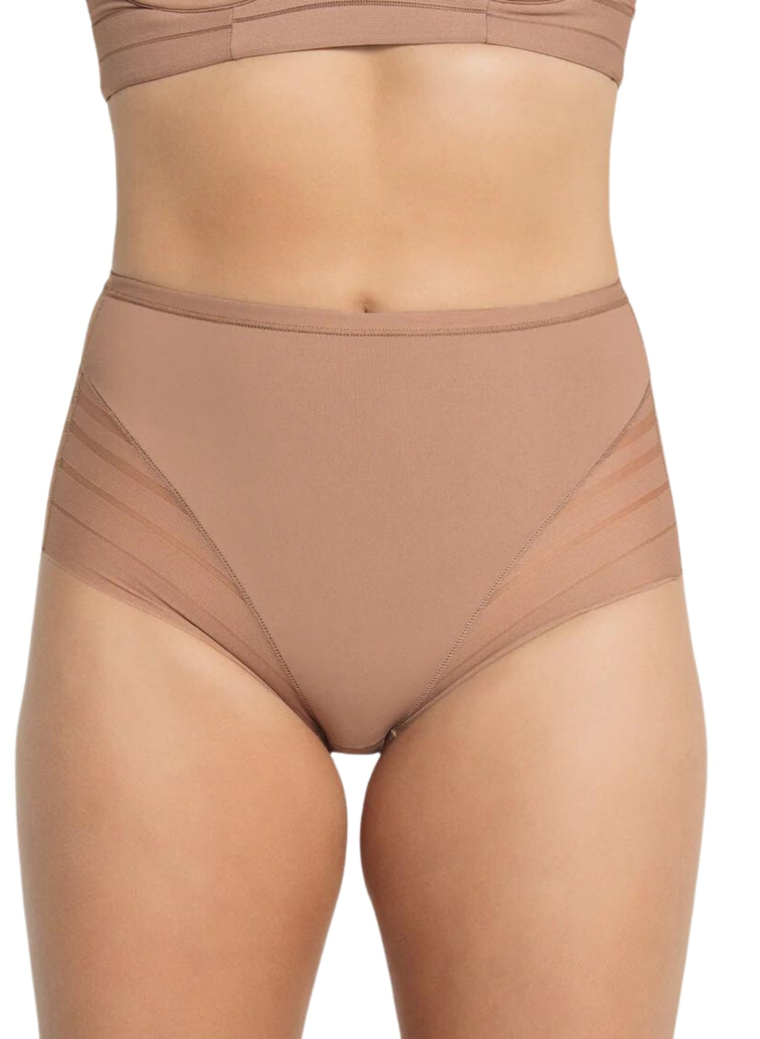 Lace Stripe Undetectable Classic Shaper Panty - Brown – Mums and Bumps