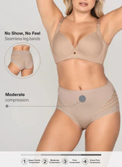 Lace Stripe Undetectable Classic Shaper Panty - Nude - Mums and Bumps