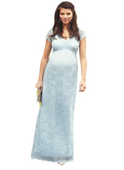 Laura Lace Maternity Gown - Eau De Nil - Mums and Bumps