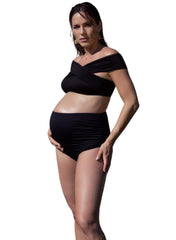 Lucia Bandeau Top with High Waist Brief Bikini Set - Mums and Bumps