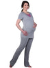 Maternity 2-Piece Pyjama Set - Grey - Mums and Bumps