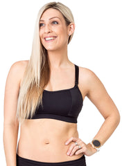 Maternity Activewear Bra - Fit2feed Black - Mums and Bumps