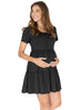 Maternity and Nursing Tiered Dress - Black - Mums and Bumps