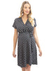 Maternity and Nursing Wrap Dress in Polka Dots - Mums and Bumps