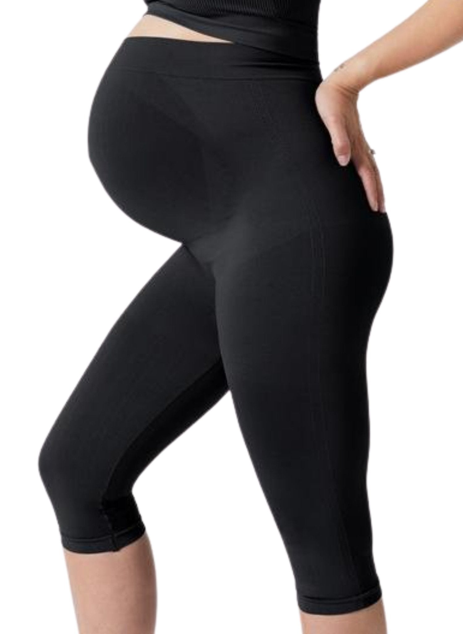 Maternity Belly Support Crop Legging - Black - Mums and Bumps