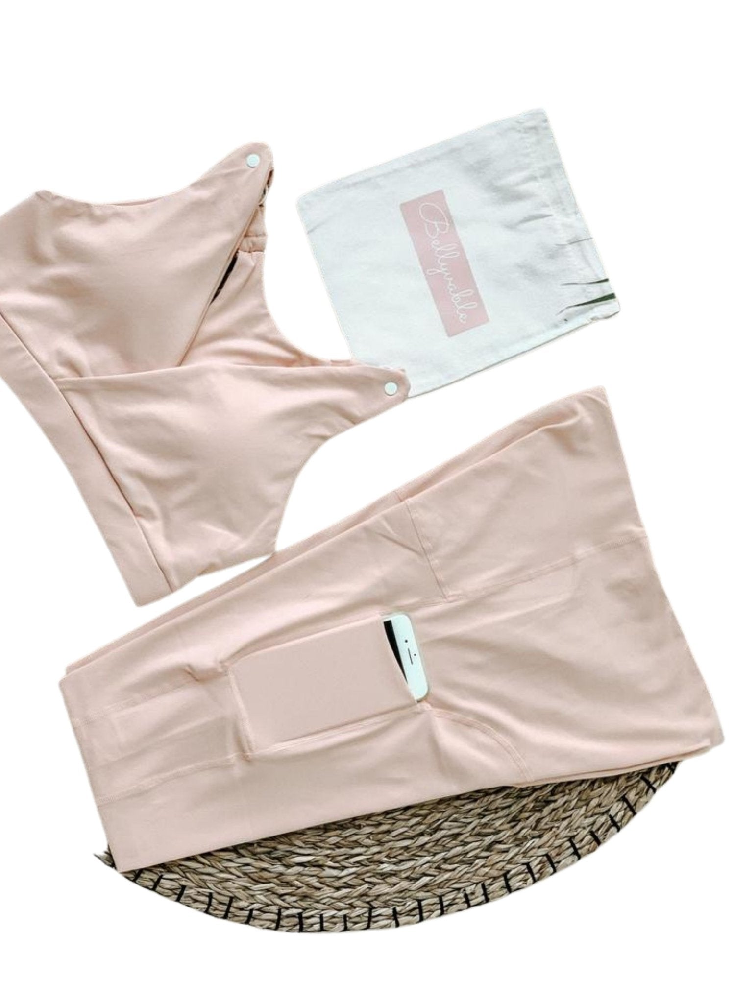 Maternity Bra & Legging Activewear Set - Pink - Mums and Bumps